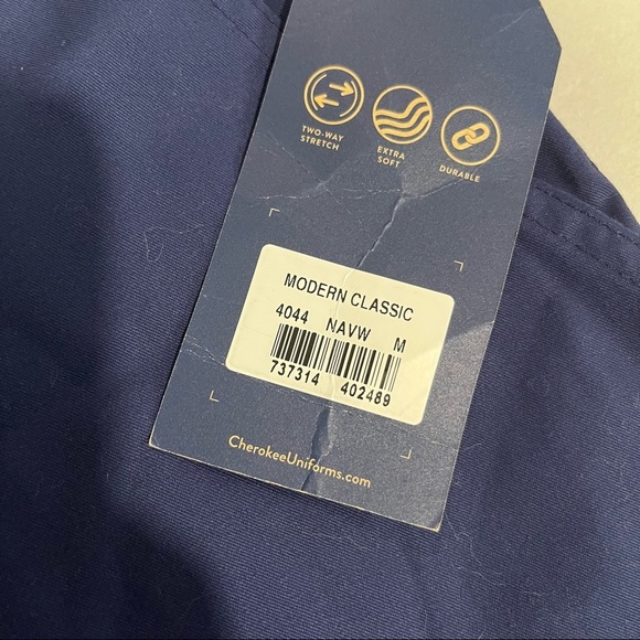 NEW Cherokee Workwear Navy Scrub Pants - Picture 4 of 6